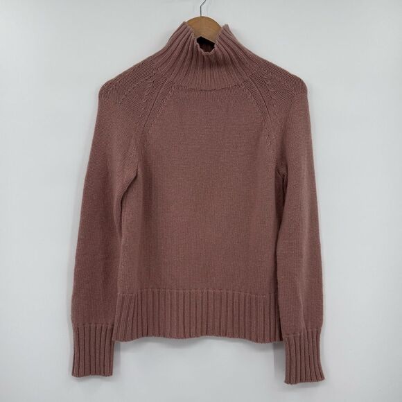 'S MaxMara Turtleneck Raglan Sleeve Knit SweaterDusty RoseM